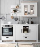 Kche Rovola in wei Pinie Landhaus Kchenschrank Set 4-teilig 191 x 200 cm