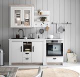 Kche Rovola in wei Pinie Landhaus Kchenschrank Set 4-teilig 191 x 200 cm