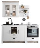 Kche Rovola in wei Pinie Landhaus Kchenschrank Set 4-teilig 191 x 200 cm