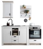 Kche Rovola in wei Pinie Landhaus Kchenschrank Set 4-teilig 191 x 200 cm