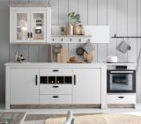Kche Rovola in wei Pinie Landhaus Kchenschrank Set 4-teilig 264 x 200 cm