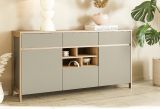 Sideboard Finnes in Salbei und Eiche Kommode skandinavisch 164 cm, Soft-Close