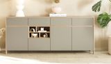 Sideboard Finnes in Salbei und Eiche Kommode skandinavisch 193 cm, Soft-Close