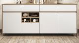 Sideboard Finnes in wei und Eiche Kommode skandinavisch 193 cm, Soft-Close