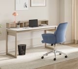 Schreibtisch Finnes in wei und Eiche Laptoptisch skandinavisch 120 cm