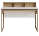 Schreibtisch Finnes in wei und Eiche Laptoptisch skandinavisch 120 cm