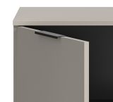 Highboard Morena in kaschmir und schwarz Kommode 150 x 112 cm, Soft-Close