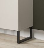 Wohnwand Morena in kaschmir und schwarz Wohnkombination 245 cm, Soft-Close