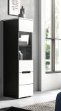Vitrine Cooper in wei und grau Vitrinenschrank hngend / stehend 36 x 125 cm