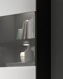 Vitrine Cooper in wei und grau Vitrinenschrank hngend / stehend 36 x 125 cm
