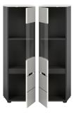 Vitrine Cooper in wei und grau Vitrinenschrank hngend / stehend 36 x 125 cm