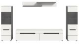 Wohnwand Cooper in wei und grau Wohnkombination 4-teilig hngend / stehend 272 cm