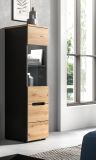 Vitrine Cooper in Artisan Eiche und grau hngend oder stehend 36 x 125 cm, Soft-Close