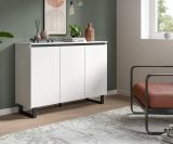 Sideboard Gelia in wei und schwarz Kommode 120 x 84 cm, Soft-Close