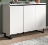 Sideboard Gelia in wei und schwarz Kommode 120 x 84 cm, Soft-Close