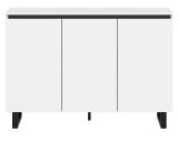 Sideboard Gelia in wei und schwarz Kommode 120 x 84 cm, Soft-Close