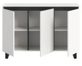 Sideboard Gelia in wei und schwarz Kommode 120 x 84 cm, Soft-Close