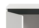 Kommode Gelia in wei und schwarz Highboard 80 x 99 cm, Soft-Close