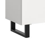 Kommode Gelia in wei und schwarz Highboard 80 x 99 cm, Soft-Close