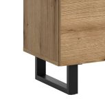 Kommode Gelia in Evoke Eiche und schwarz Highboard 80 x 99 cm, Soft-Close