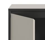 Kommode Torello in kaschmir und schwarz Sideboard 92 x 83 cm