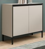 Kommode Torello in kaschmir und schwarz Sideboard 92 x 83 cm