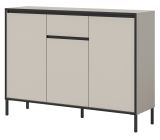 Sideboard Torello in kaschmir und schwarz Kommode 136 x 101 cm