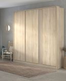 Parisot Kleiderschrank Escale6 in Eiche japanisch Drehtrenschrank 3-trig 185 x 203 cm