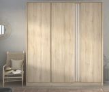 Parisot Kleiderschrank Escale6 in Eiche japanisch Drehtrenschrank 3-trig 185 x 203 cm