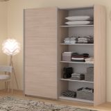 Kleiderschrank Swing in Jackson Eiche Schiebetrenschrank 2-trig mit Spiegel 178 x 203 cm, Soft-Close