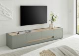 TV-Lowboard Center in Salbei und Barista Eiche TV Unterteil 223 cm TV-Board XL