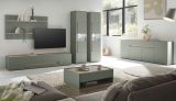 TV-Lowboard Center in Salbei und Barista Eiche TV Unterteil 223 cm TV-Board XL