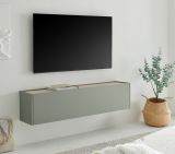 TV-Lowboard Center in Salbei und Barista Eiche TV-Unterteil hngend 150 cm Hngeschrank