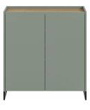 Schuhschrank Borga in Salbei und Artisan Eiche Flur Kommode 90 x 97 cm, Soft-Close