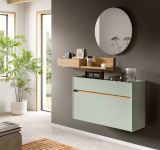 Garderobenspiegel Borga in Artisan Eiche Wandspiegel rund  70 cm