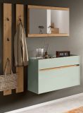 Garderobe Set 4-teilig Borga in Salbei und Artisan Eiche 172 x 197 cm