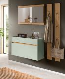 Garderobe Set 4-teilig Borga in Salbei und Artisan Eiche 172 x 197 cm