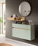 Garderobe Set 3-teilig Borga in Salbei und Artisan Eiche 140 x 197 cm