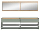 Garderobe Set 4-teilig Borga in Salbei und Artisan Eiche 220 x 192 cm