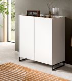 Schuhschrank Borga in wei und Artisan Eiche Flur Kommode 90 x 97 cm, Soft-Close