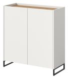 Schuhschrank Borga in wei und Artisan Eiche Flur Kommode 90 x 97 cm, Soft-Close