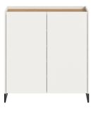 Schuhschrank Borga in wei und Artisan Eiche Flur Kommode 90 x 97 cm, Soft-Close