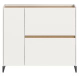 Schuhkipper Borga in wei und Artisan Eiche Schuhschrank 110 x 94 cm, Soft-Close