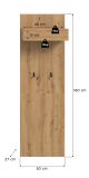 Garderobenpaneel Borga in Artisan Eiche Wandgarderobe 50 x 160 cm