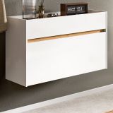 Schuhkipper Borga in wei und Artisan Eiche Schuhschrank hngend 110 cm