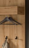 Garderobe Set 5-teilig Borga in wei und Artisan Eiche 236 x 192 cm, Soft-Close