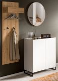 Garderobe Set 3-teilig Borga in wei und Artisan Eiche 155 x 197 cm, Soft-Close