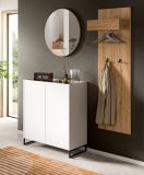 Garderobe Set 3-teilig Borga in wei und Artisan Eiche 155 x 197 cm, Soft-Close