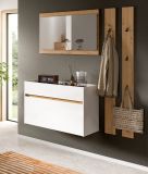 Garderobe Set 4-teilig Borga in wei und Artisan Eiche 172 x 197 cm