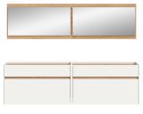 Garderobe Set 4-teilig Borga in wei und Artisan Eiche 220 x 192 cm